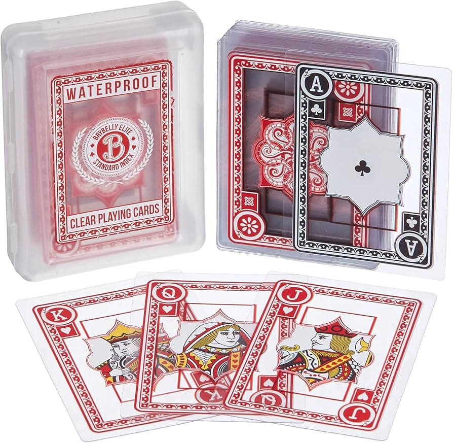 Amazon.co.jp: 防水トランプデッキ ジョーカー付き - 透明プラスチック