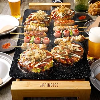 Amazon | Princess テーブルグリルストーンブラック ホットプレート