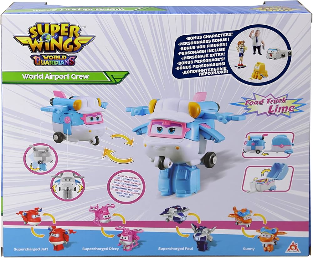 Super Wings World Airport Series 6 Crew Pack Collector, Jett, Paul