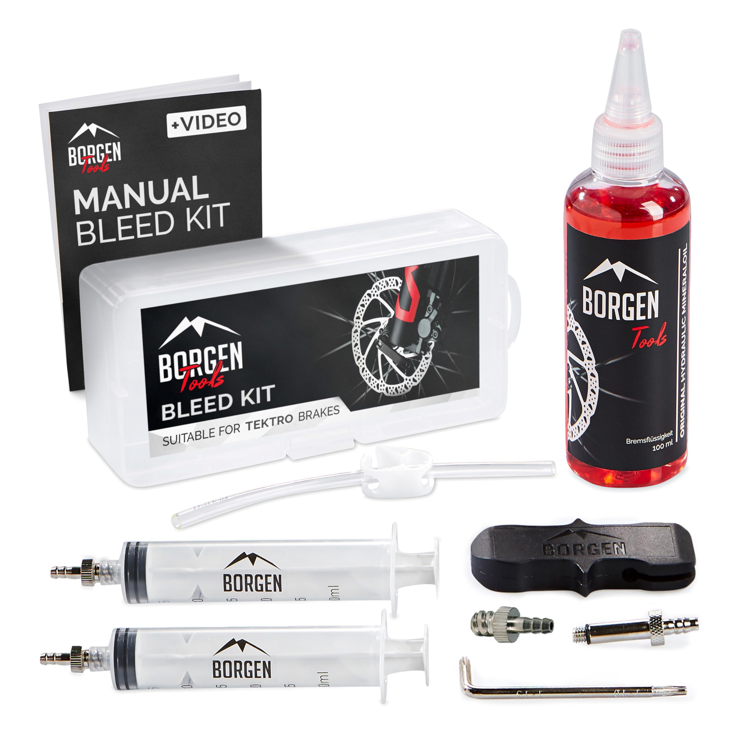 Amazon.com : Borgen Bike Brake Bleed Kit for Tektro-TRP Hydraulic