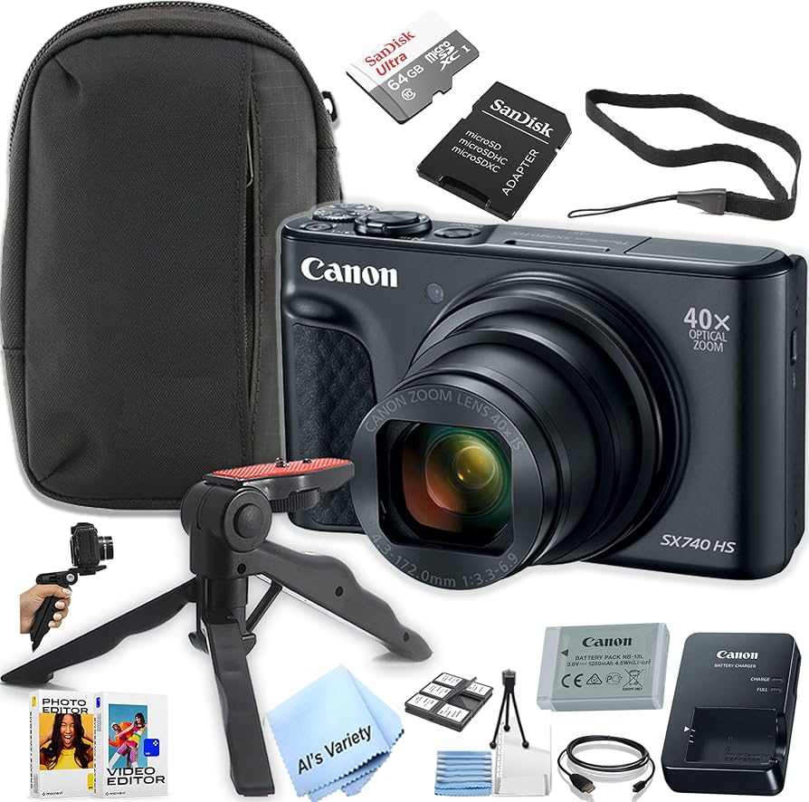 Amazon.com : Canon Powershot SX740 HS Compact Camera Bundle -+