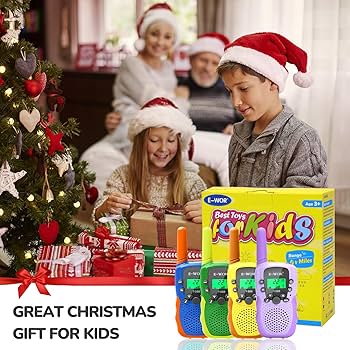 Amazon.com: E-WOR Walkie Talkies for Kids Rechargeable, 4 Pack