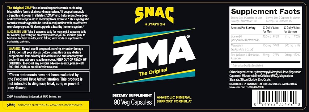 Amazon.com: SNAC ZMA The Original Recovery & Sleep Supplement