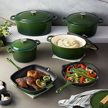 Amazon.com: BergHOFF Neo 11-Inch Cast Iron Grill Pan, Green: Home