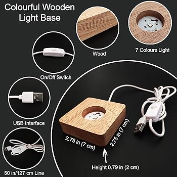 Amazon.co.jp: XQIGI オルゴナイト ピラミッド LEDナイトライトベース