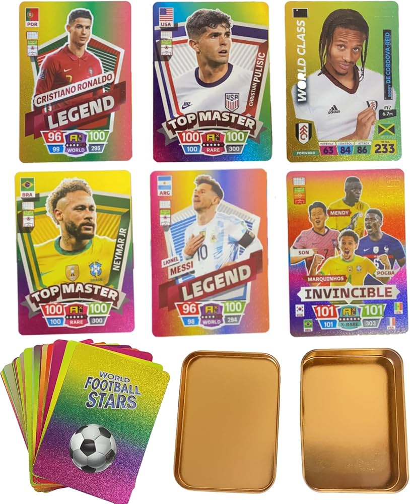 Amazon.co.jp: TKXOXワールドカップサッカースターカード、カラフルな