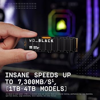 Amazon.com: WD_BLACK SN850X 1TB NVMe SSD with Heatsink - M.2 2280