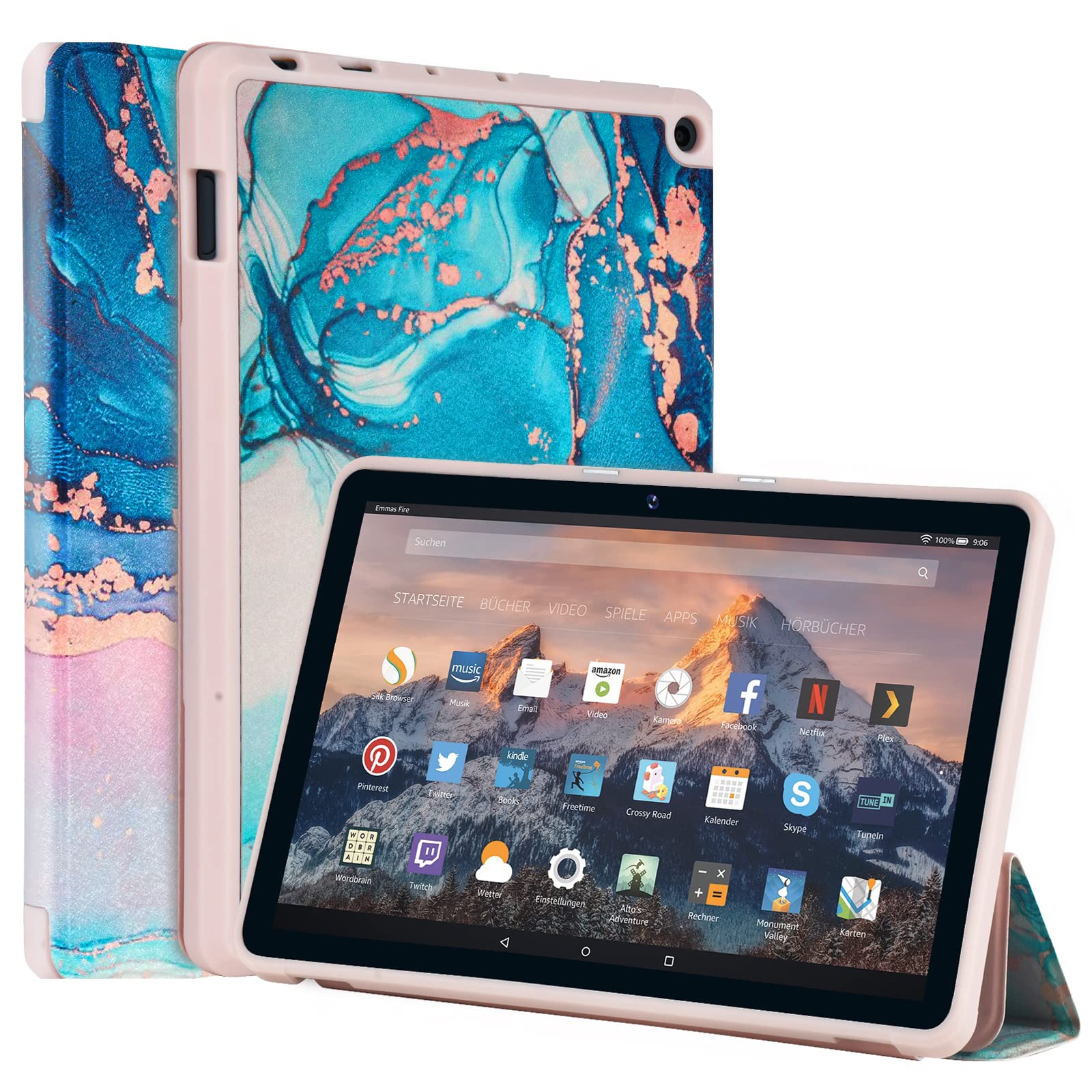 子供用iPad fire HD 10(第11世代)本体＋ブルーケース 25G 子供用