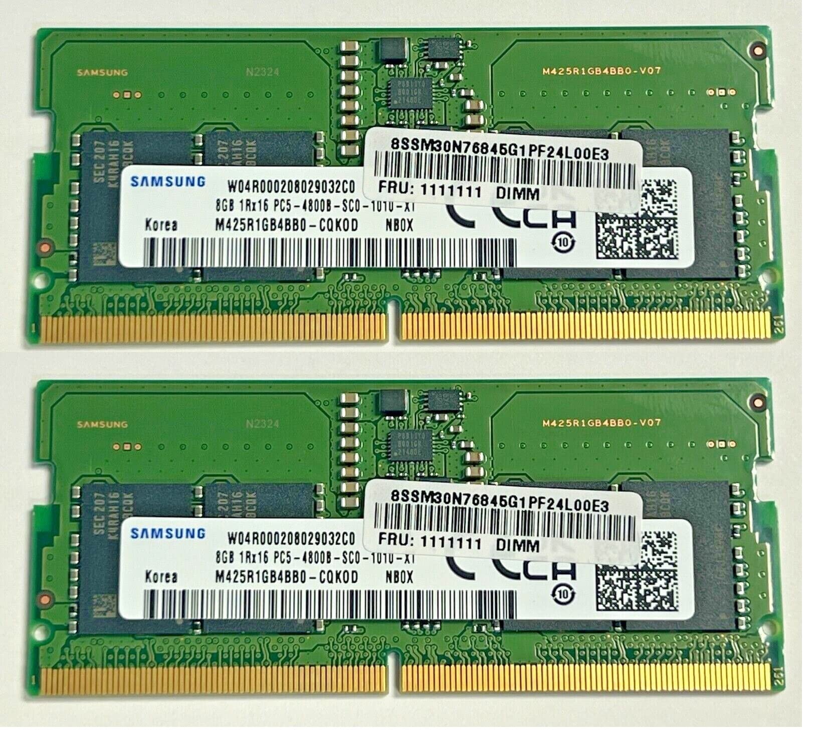 Amazon.co.jp: Samsung 16GB (8GBX2) DDR5 4800MHz PC5-38400 SODIMM