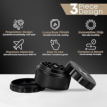 Amazon.com: Xtreme Spice Grinder 3-Piece, Features Side Knurls for