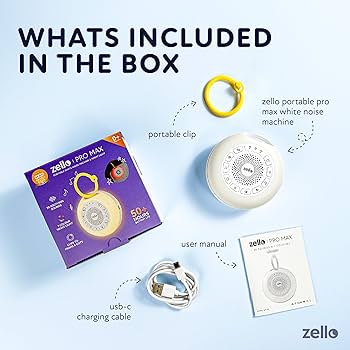 Amazon.com: Zello | Portable Pro Max White Noise Machine | 30