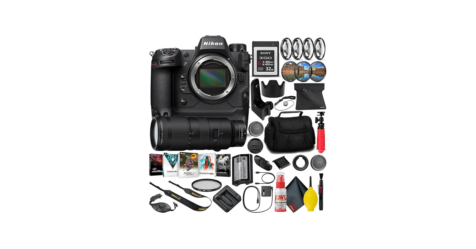 Amazon.com : Nikon Z9 FX-Format Mirrorless Camera Body (1669) + 70