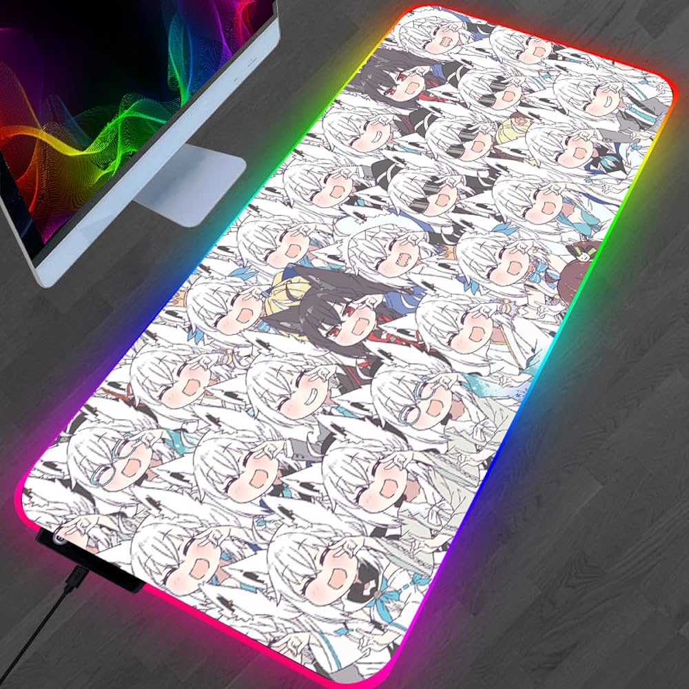 Amazon.co.jp：ゲーミングマウスパッド白上フブキホロライブゲーミング