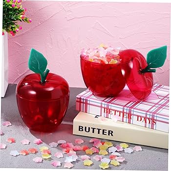 Amazon｜RORPOIR 4個フルーツ型プラスチック保存容器 キャンディ缶 盖