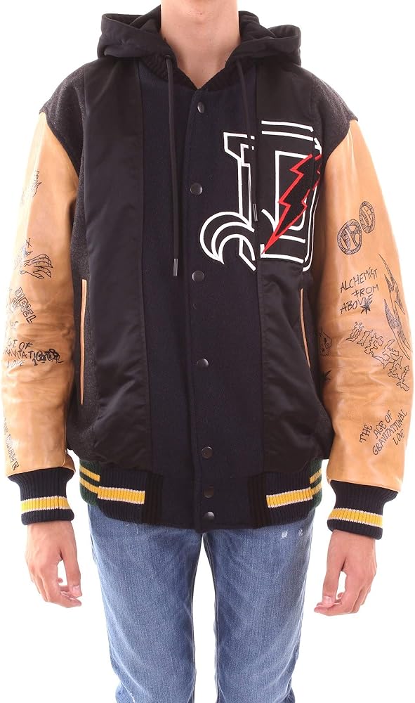 Amazon | [Diesel] (ディーゼル) メンズ ジャケット 素材切り替え