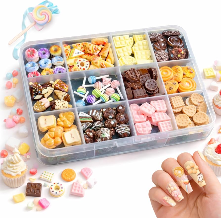 Amazon | 【快適良品スヤスワ】ネイルパーツ スイーツ お菓子 大量 90