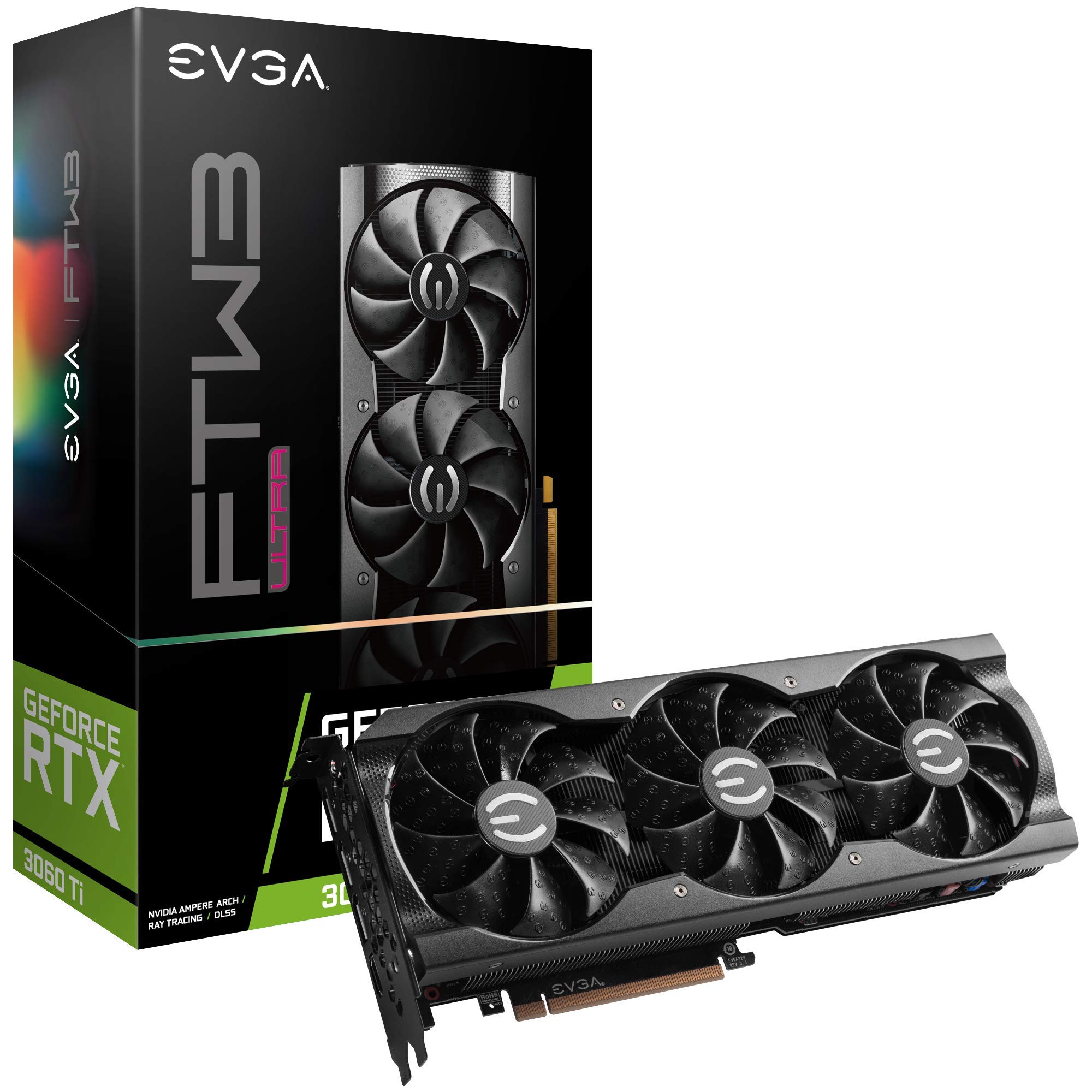 EVGA GeForce RTX 3060 Ti FTW Ultra Gaming, 08G-P5-3667-KL, 8GB