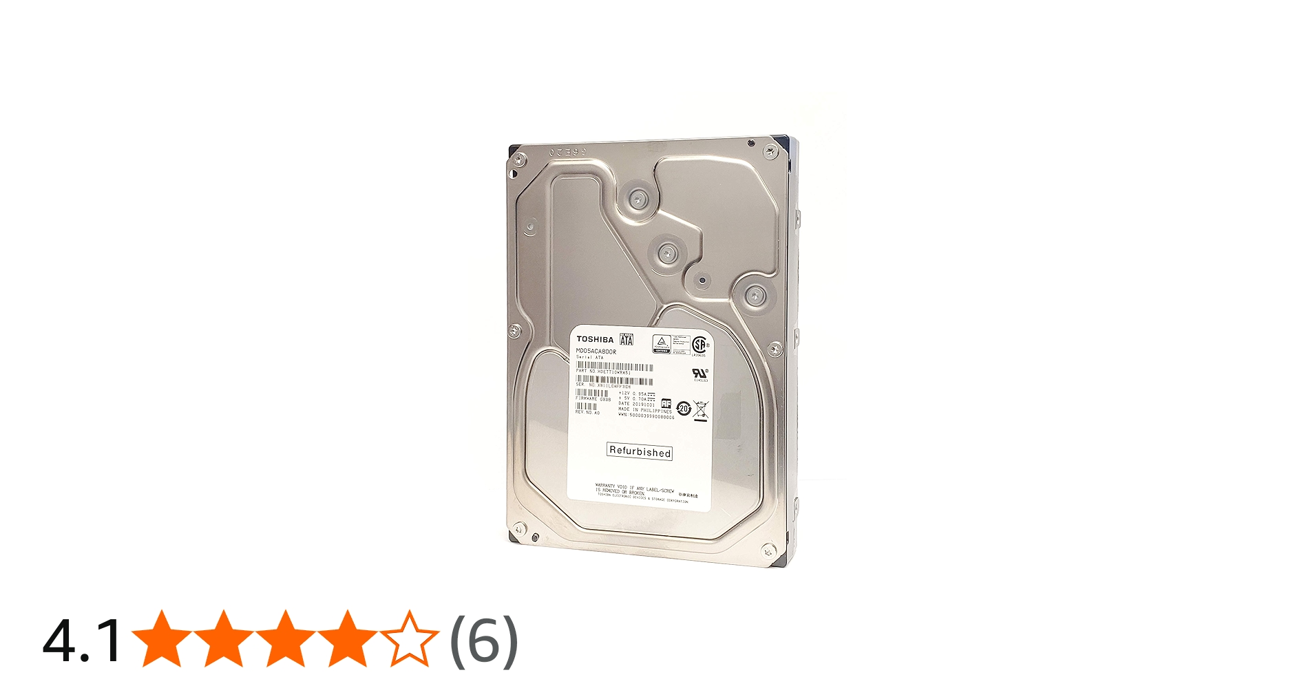 Amazon | TOSHIBA MD05ACA800 8TB 3.5インチHDD Serial ATA600 7200rpm