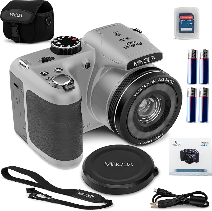 Amazon.com : Minolta ProShot 20MP Camera – 26x Optical Zoom Lens