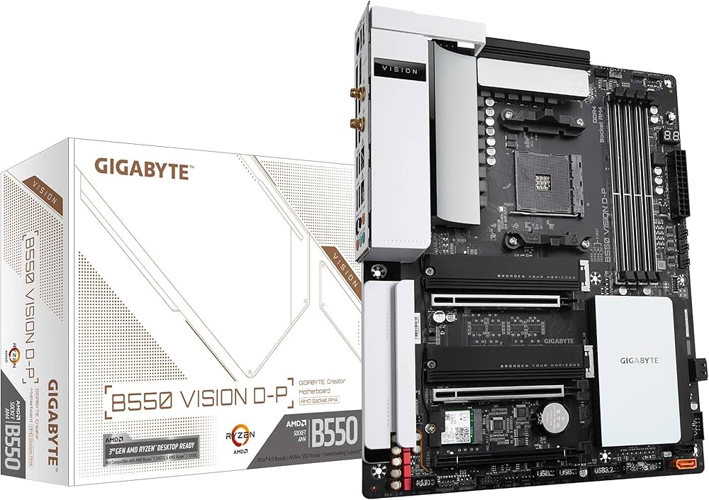 Amazon | GIGABYTE B550 VISION D-P マザーボード ATX [AMD B550チップ
