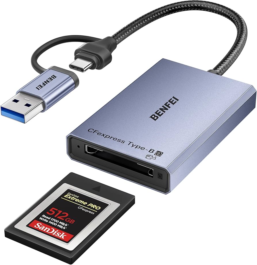 Amazon.co.jp: BENFEI CFexpress カードリーダー 10Gbps、USB-C/USB-A