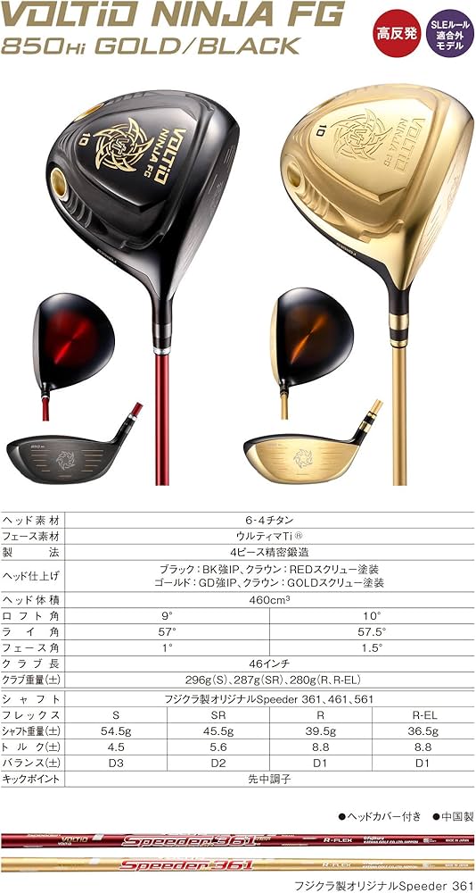Amazon.co.jp: KATANA GOLF(カタナゴルフ) ドライバー VOLTIO NINJA FG