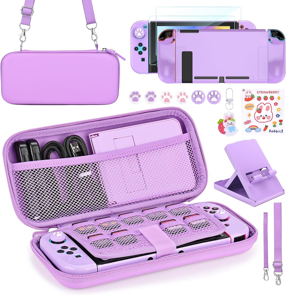 Amazon.com: Younik Switch Accessories Bundle, 17 in 1 Purple