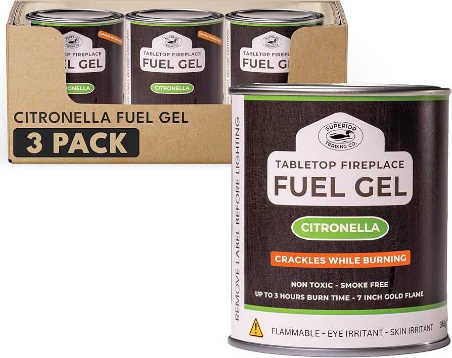 Amazon.com: Superior Trading Co. Citronella Gel Fuel Cans, Clean