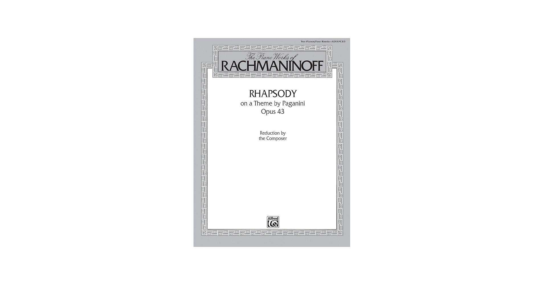 Rhapsody on a Theme by Paganini, Opus 43, for Two Pianos/Four