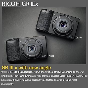 Amazon.com : Ricoh GR IIIx, Black, Digital Compact Camera with