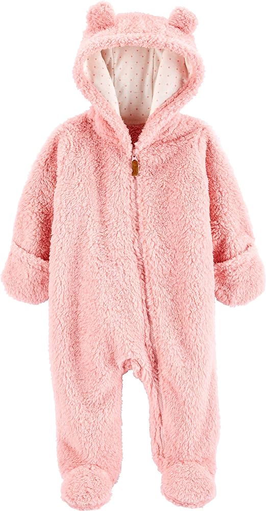 Amazon.com: Carter's 0-9 Months Hooded Sherpa Bunting Pram (Pink