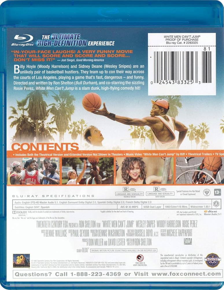 Amazon.com: White Men Can't Jump [Blu-ray] : Wesley Snipes, Woody
