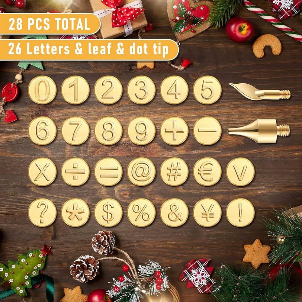 Amazon | LAMELLIS 28個のウッドバーニングチップ番号ウッドバーニング