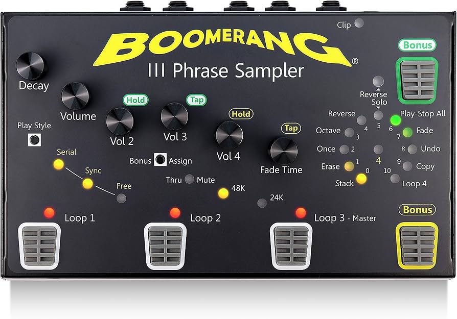 Amazon | ギタールーパーペダル BOOMERANG III - 4つの別々のループを