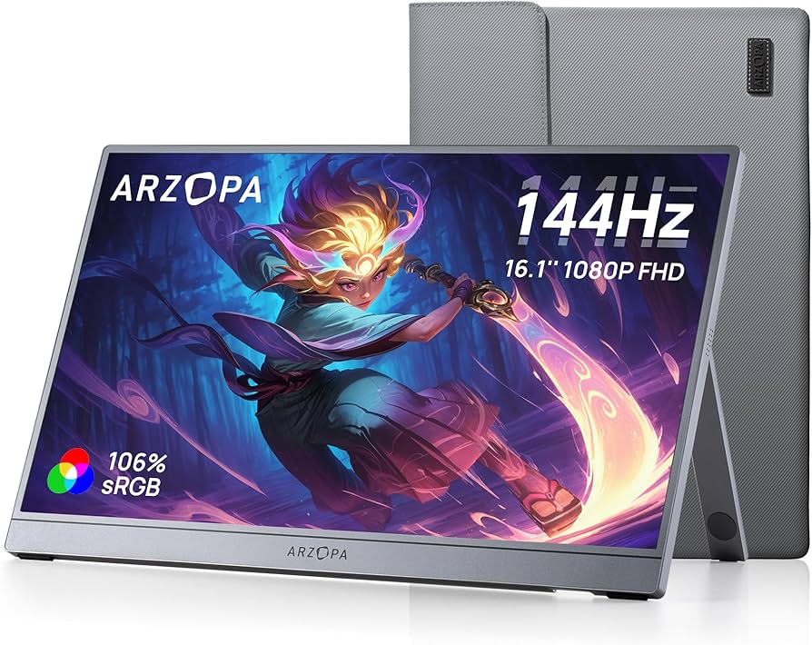 Amazon.com: ARZOPA 16.1'' 144Hz Portable Gaming Monitor, 106% sRGB