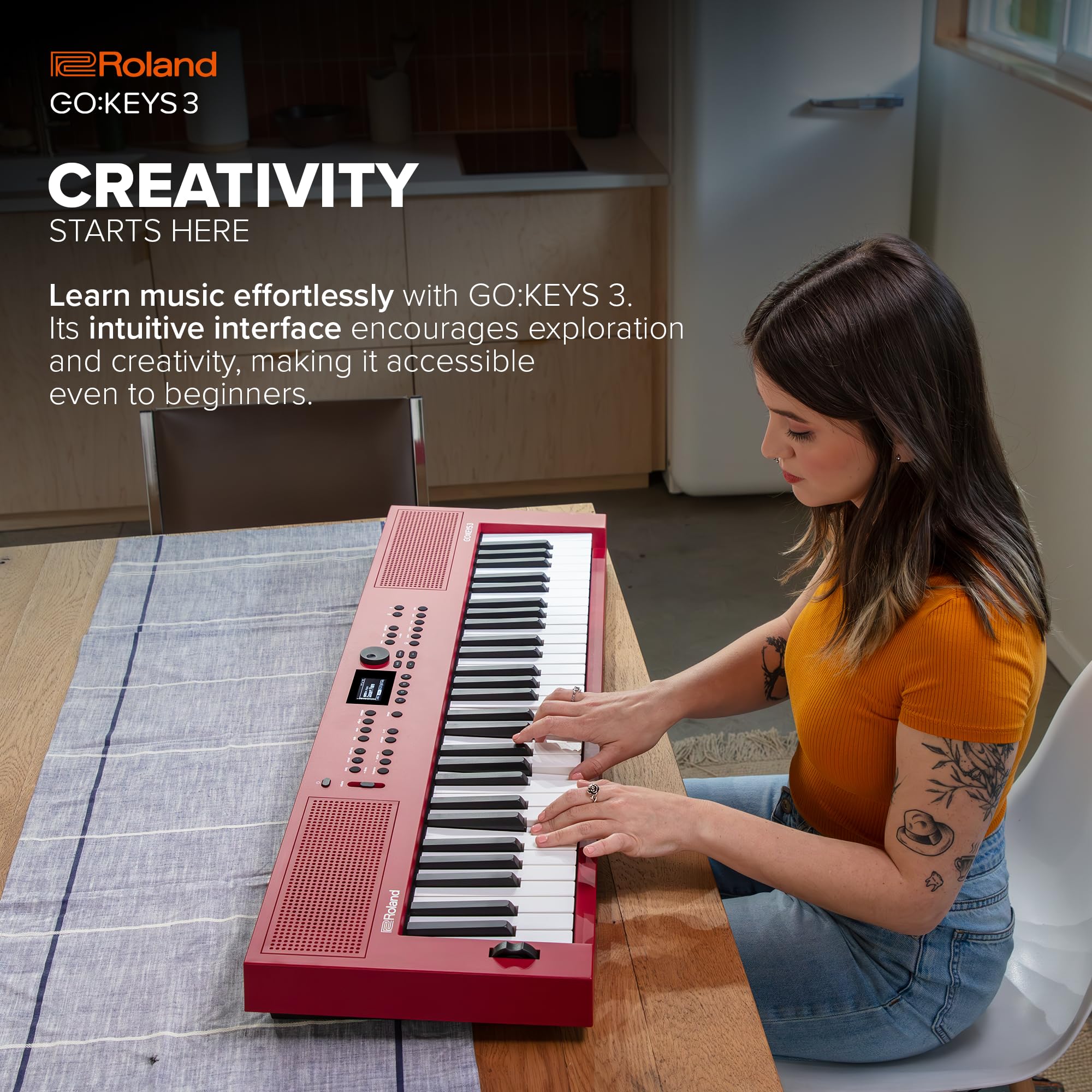 Amazon.co.jp: Roland ローランド 電子キーボード GOKEYS3-RD 61鍵盤
