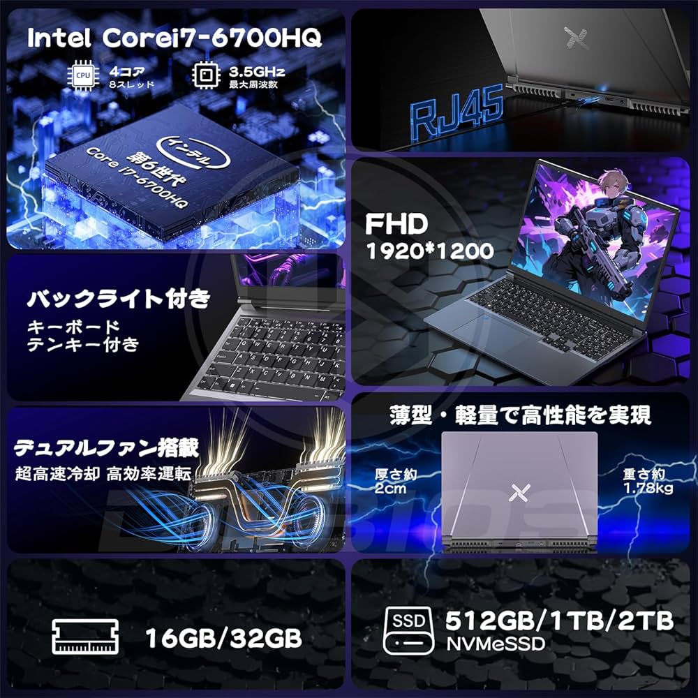 Amazon.co.jp: Dobios ゲーミングノートPC 爆速Core i7 GPU GTX 1060