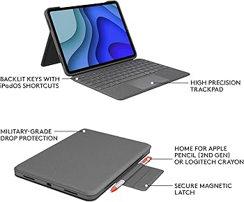 Amazon.com: Logitech Folio Touch iPad Keyboard Case with Trackpad