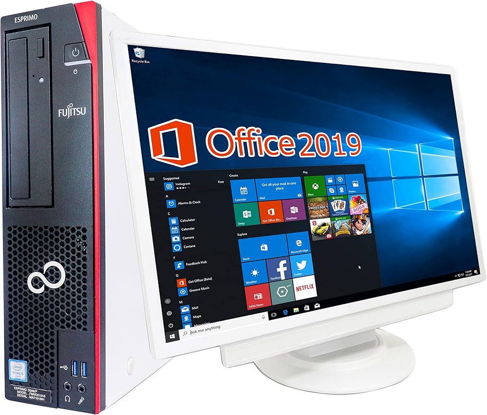 Amazon.co.jp: 【超大画面22型液晶セット】【Microsoft Office 2019