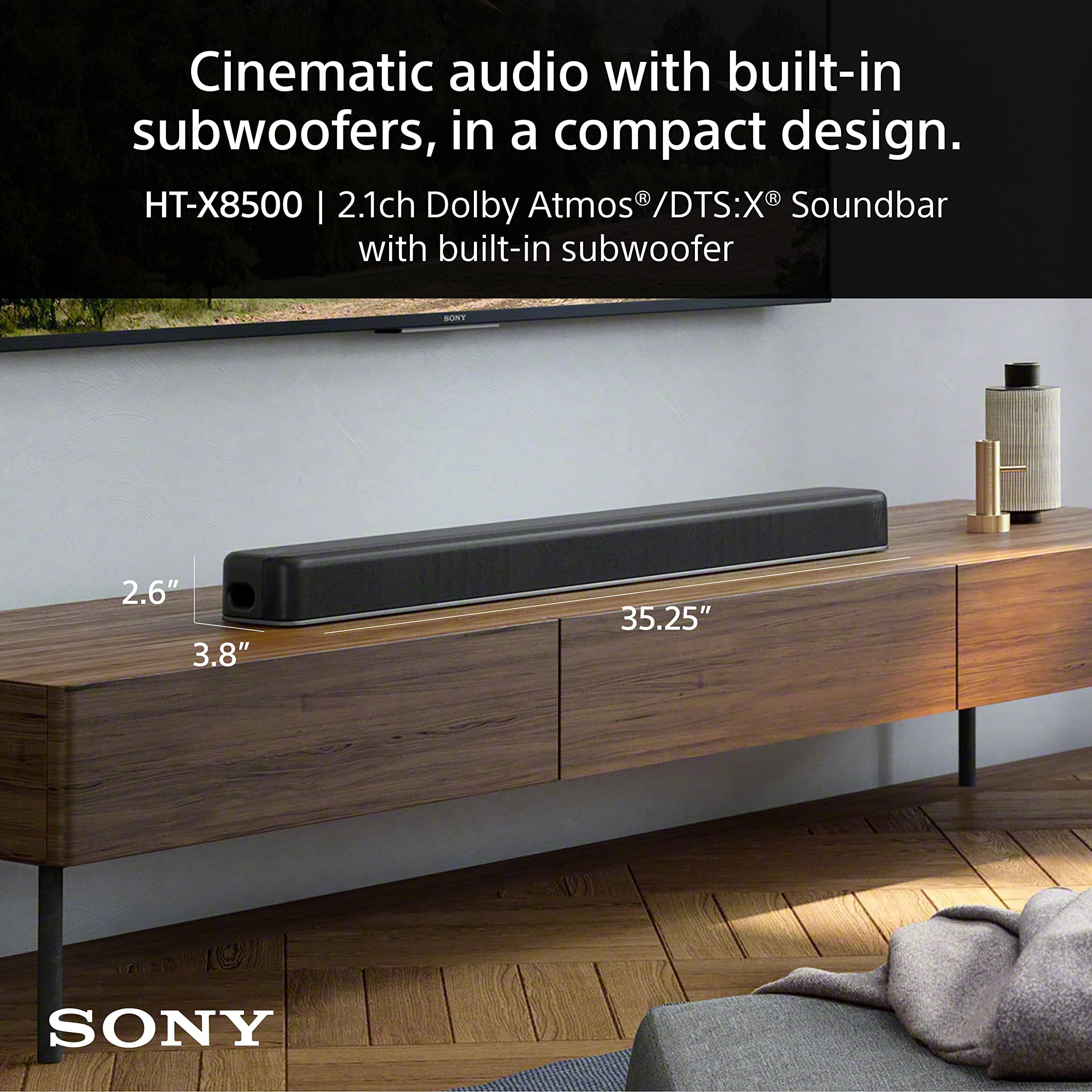 Amazon.com: Sony HTX8500 2.1ch Dolby Atmos/DTS:X Soundbar with