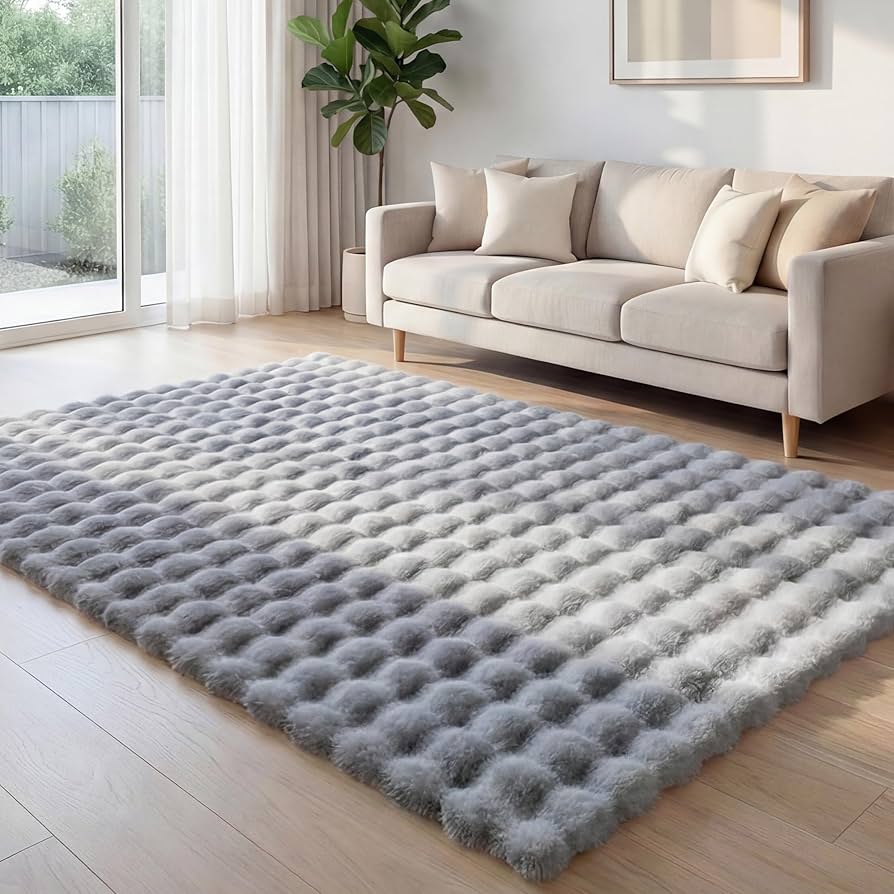 Amazon｜FLIIRITAIA グレー ラグ 180×240cm（約3畳）カーペット