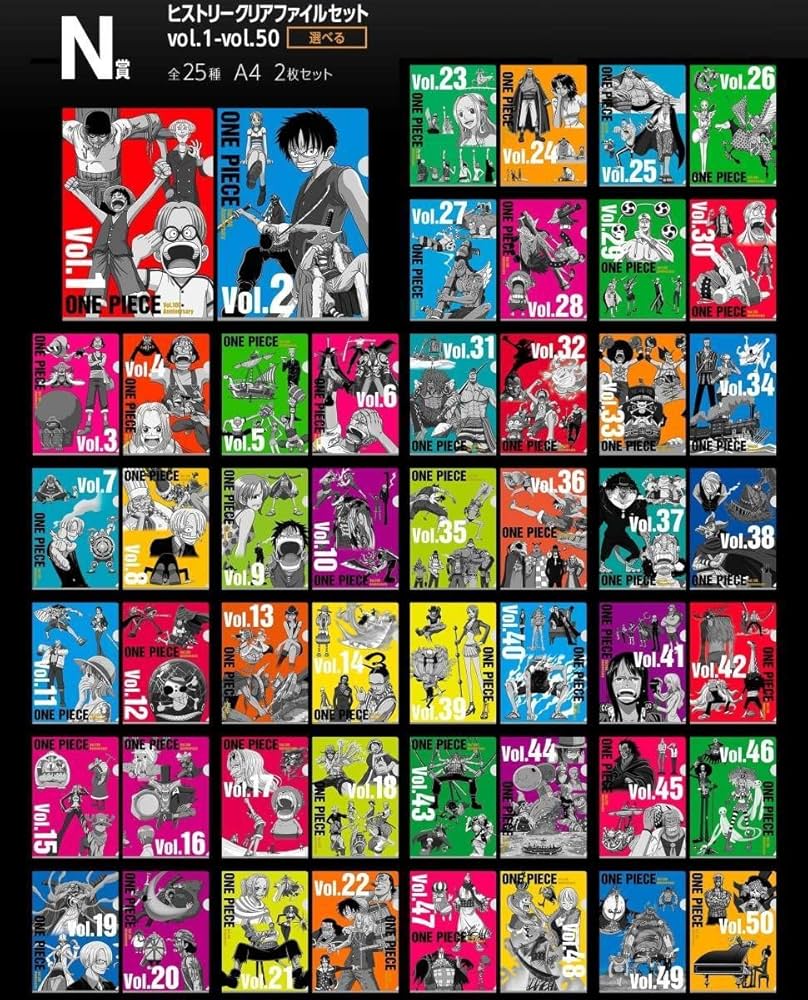 ワンピース 一番くじ ヒストリークリアファイル フルコンプ 100枚