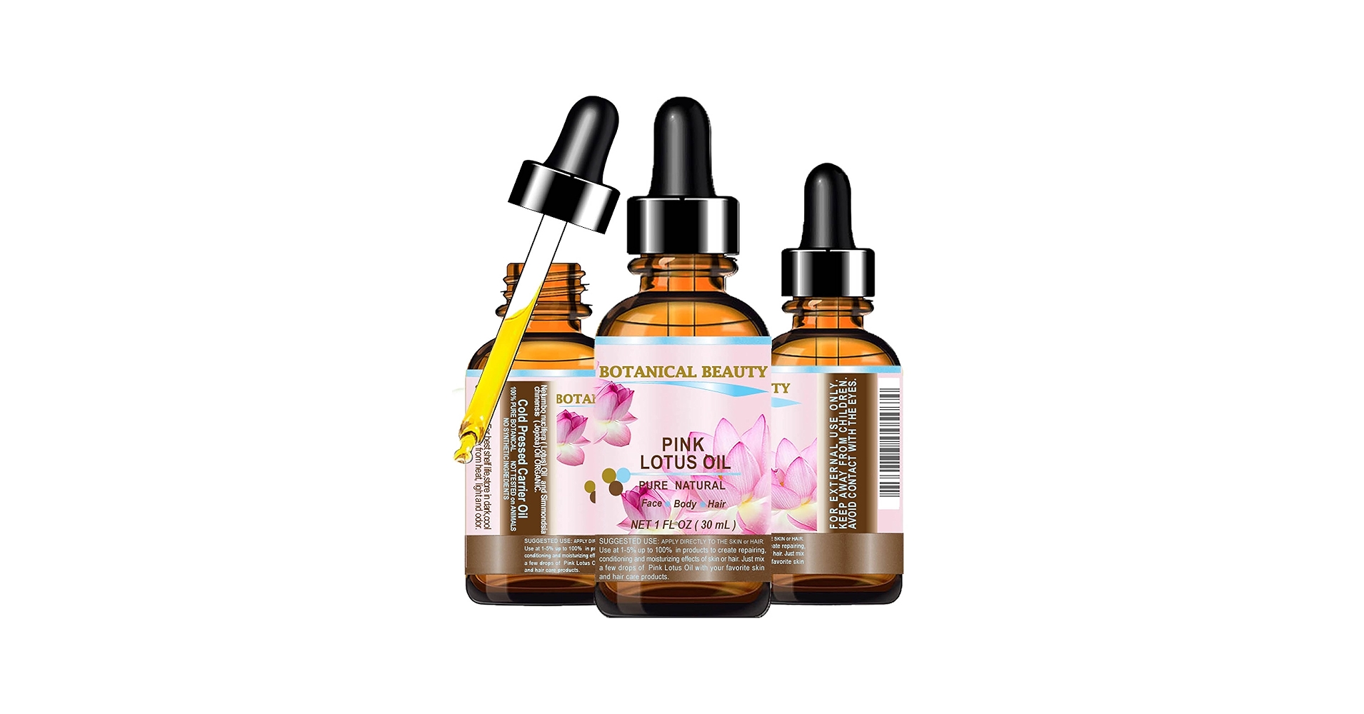 Amazon.com: Botanical Beauty PINK LOTUS OIL Pure Natural 1 fl oz