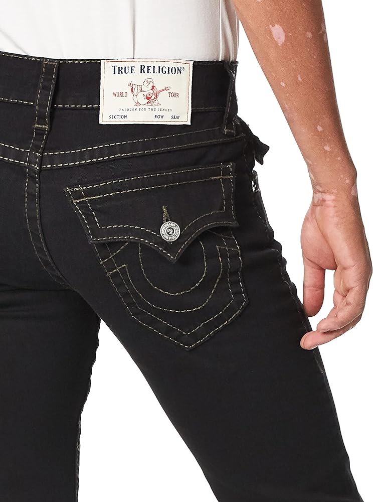 True Religion Men's Ricky Big T Straight Leg Jean with Back Flap