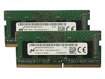 Micron 8GB KIT(2 x 4GB) DDR4 3200MHz PC4-25600 1.2V 1R x 16 SODIMM