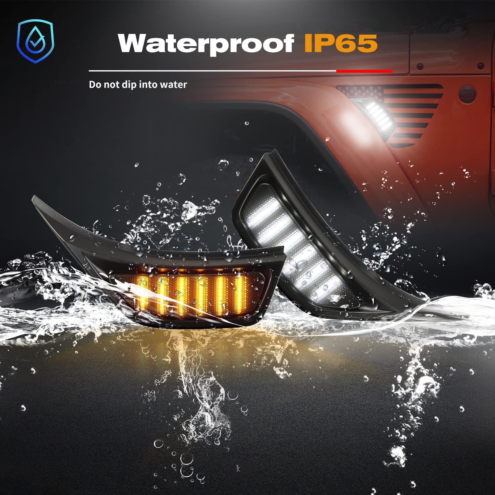 Gempro LED Sequential Side Marker Light Front Fender Vent Light