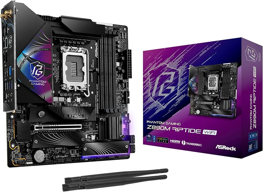 Amazon.com: ASRock Z890M Riptide WiFi 6E Phantom Gaming Intel Core