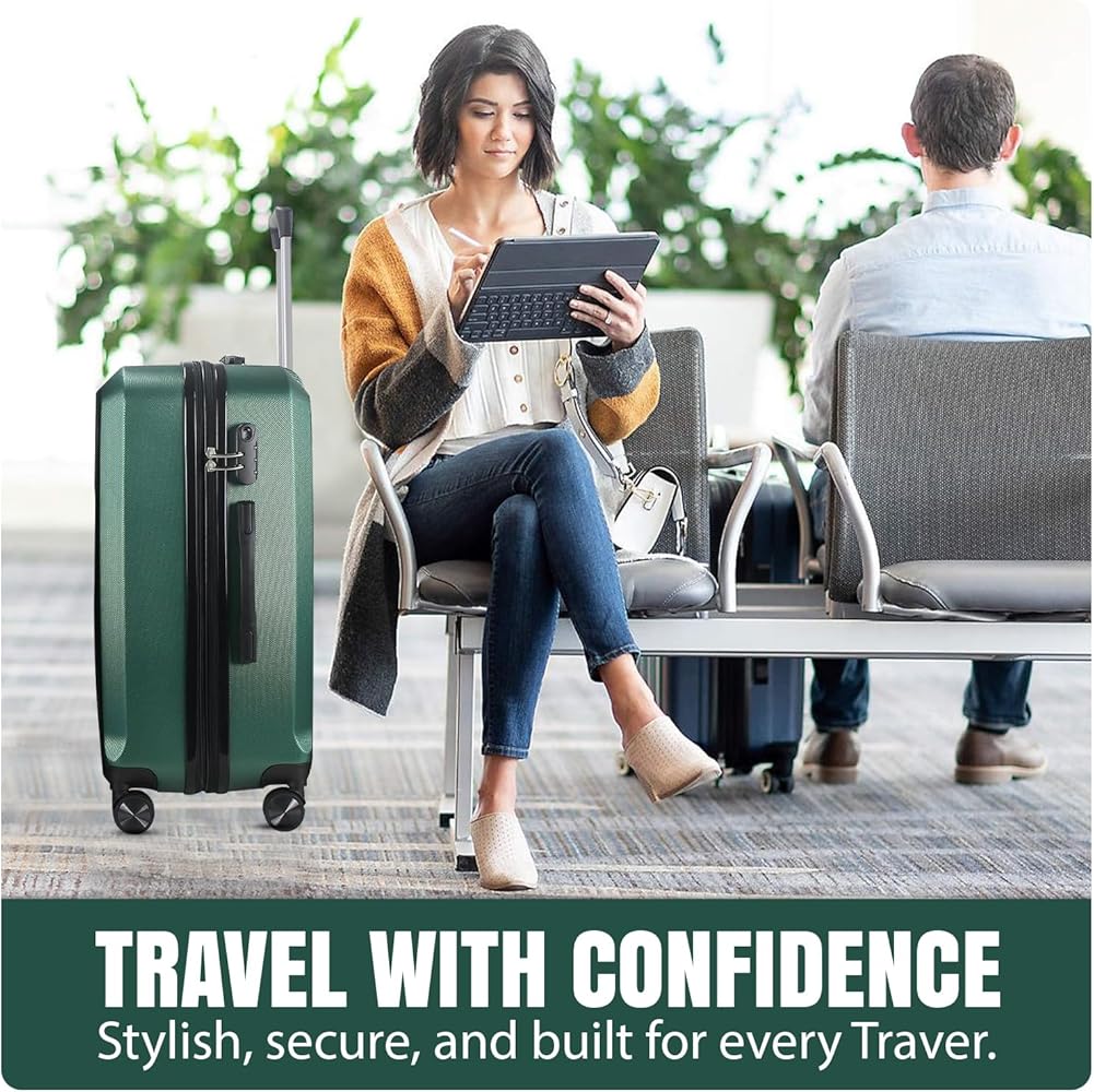 Amazon.com: IZOD Zane 3 Piece Expandable Hardside Luggage Set