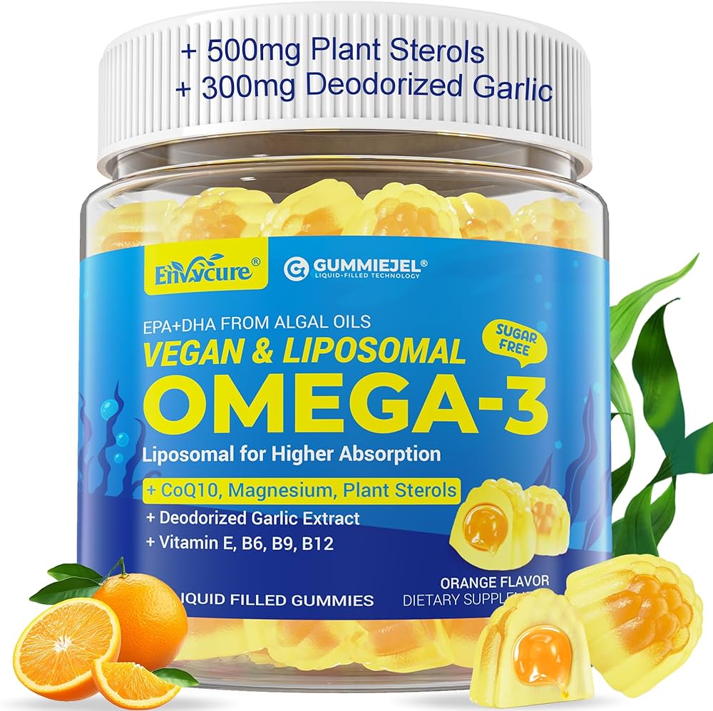 Amazon.com: Vegan Omega-3 Gummies 1000mg +CoQ10+Magnesium- EPA