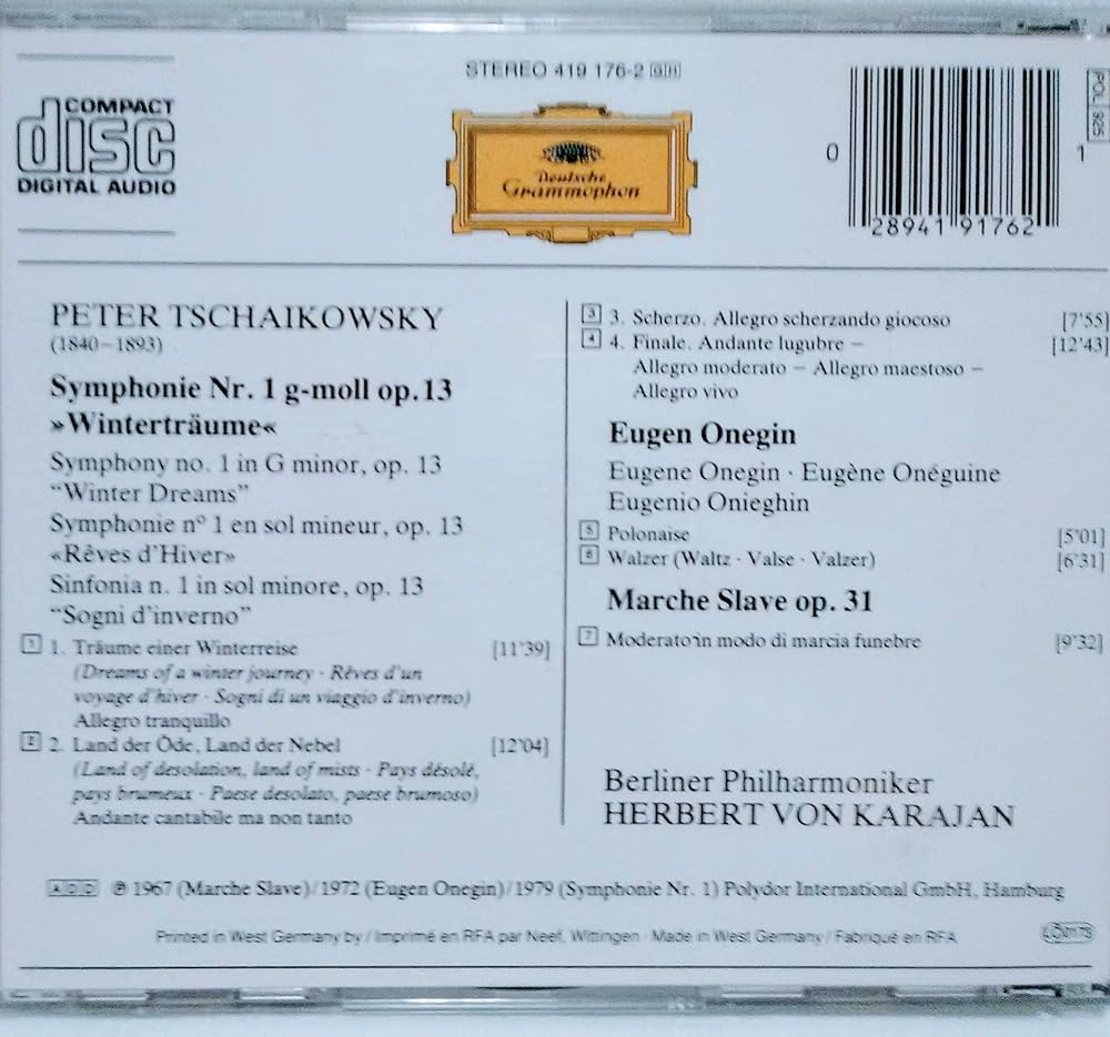 Amazon.co.jp: チャイコフスキー:交響曲第1番「冬の日の幻想」、他